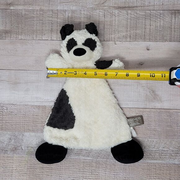 Baby Lovey Panda Plush Rattle Demdaco Comfort Security Clutch Blankie Infant Toy - Picture 5 of 7
